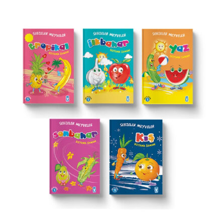 Boyama Zamanı - Sebzeler Meyveler Set (5 Kitap)
