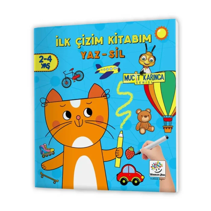 2-4 Yaş Mucit Karınca YAZ-SİL Kitaplar (İlk Kalem, Çizim, Eğlenceli Labirentler, Görsel Dikkat Geliştirme Kitabım) İlk Çizim Kitabım – Bild 2