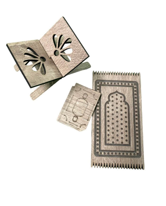 Ahşap Mini Seccade Seti – Bild 2