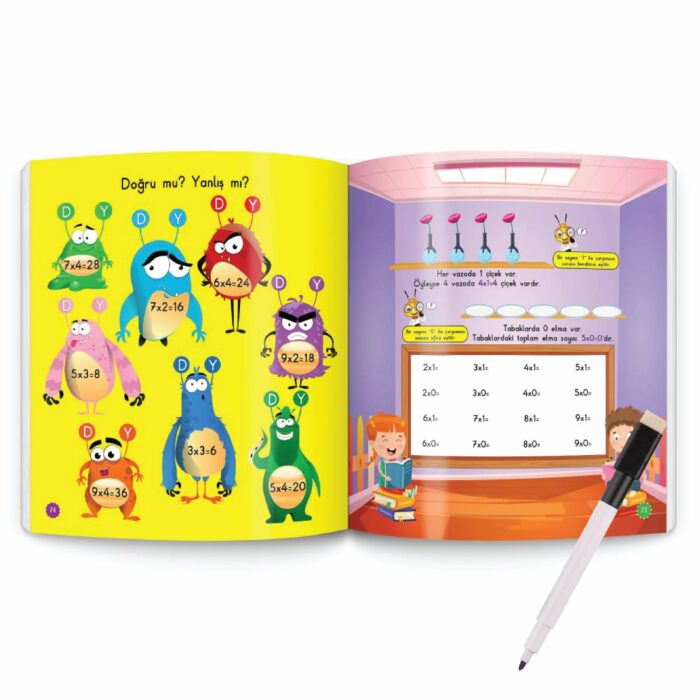 carpim-tablosu-ogreten-kitap-seti-yaz--db80bd Çarpım Tablosu Öğreten Kitap Seti YAZ-SİL – Bild 3