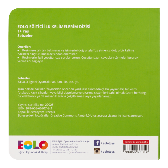 İlk Kelimelerim Dizisi - Sebzeler – Bild 3